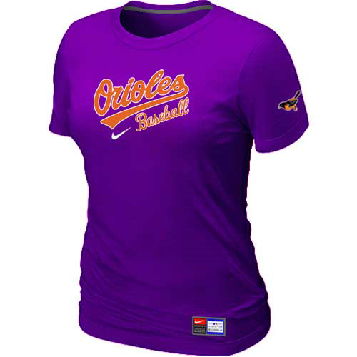 Baltimore Orioles Nike Women's Purple Short Sleeve Practice T-Shirt