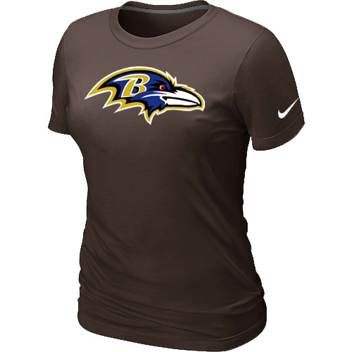 Baltimore Ravens Brown Women's Logo T-Shirt