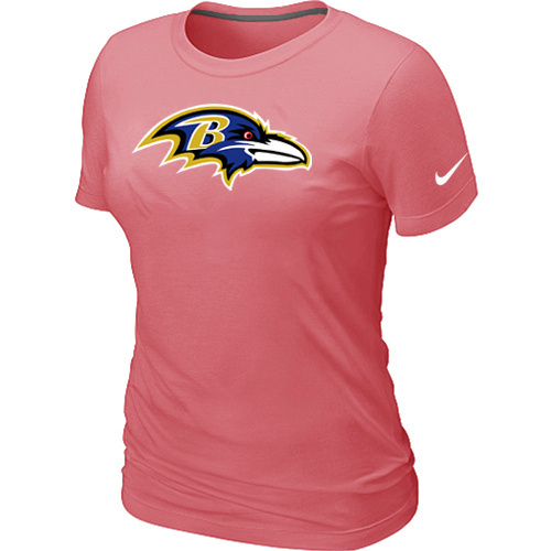Baltimore Ravens Pink Women's Logo T-Shirt