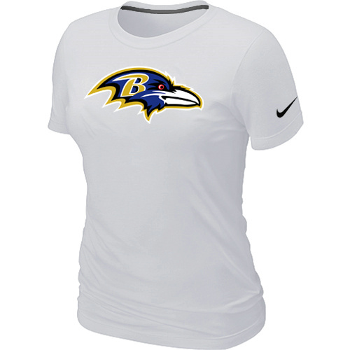 Baltimore Ravens White Women's Logo T-Shirt