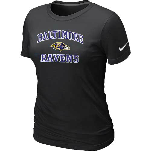 Baltimore Ravens Women's Heart & Soul Black T-Shirt