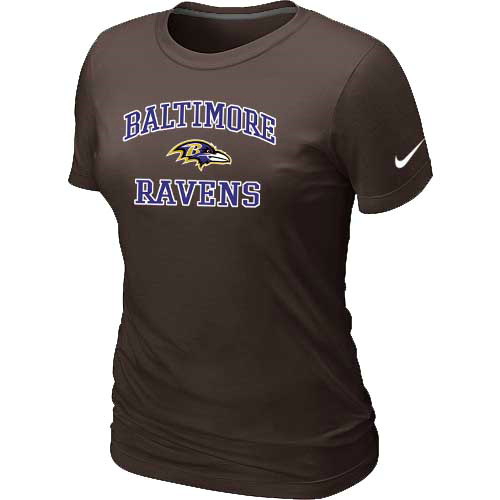 Baltimore Ravens Women's Heart & Soul Brown T-Shirt