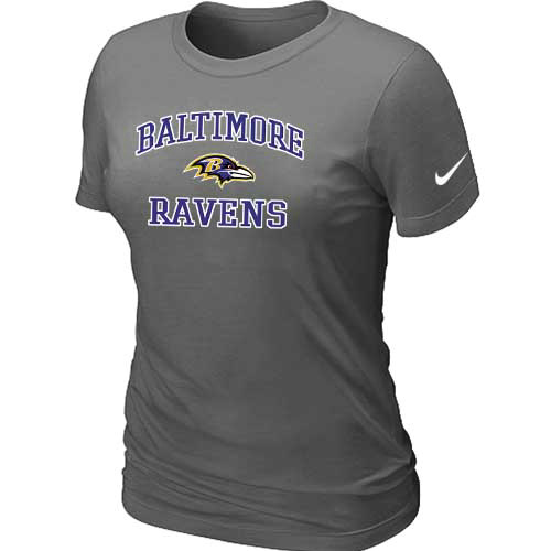 Baltimore Ravens Women's Heart & Soul D.Grey T-Shirt