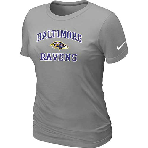 Baltimore Ravens Women's Heart & Soul L.Grey T-Shirt