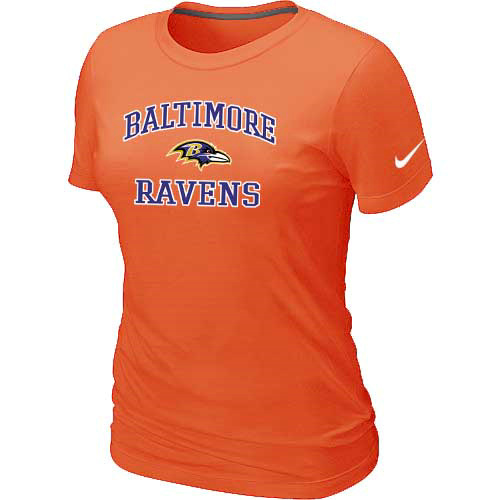 Baltimore Ravens Women's Heart & Soul Orange T-Shirt