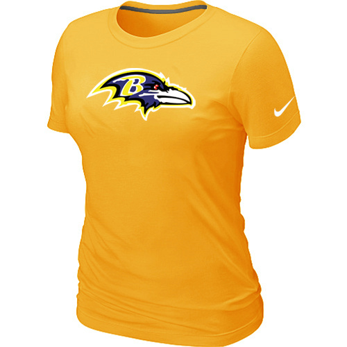 Baltimore Ravens Yellow Women's Logo T-Shirt