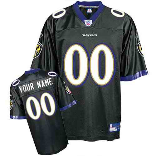 Baltimore Ravens Youth Customized black Jersey