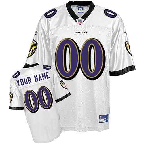 Baltimore Ravens Youth Customized white Jersey