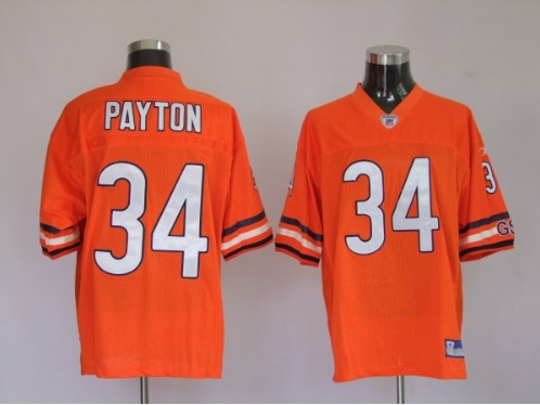 Bears 34 Walter Payton Orange Jerseys