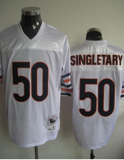 Bears 50 Singsletary White Jerseys