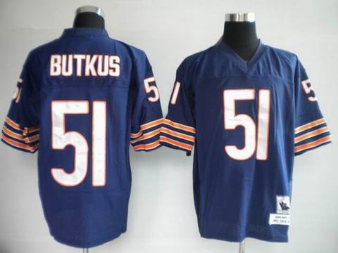Bears 51 Butkus Blue Throwback Jerseys