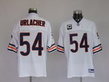 Bears 54 Brian Urlacher White C Patch Jerseys