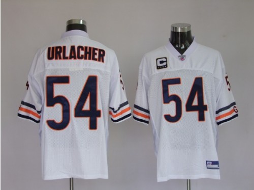 Bears 54 Brian Urlacher White Throwback Jerseys