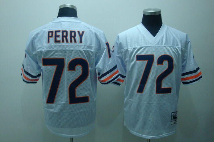 Bears 72 William Perry White Throwback Jerseys