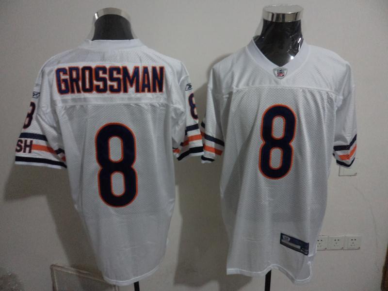 Bears 8 Grossman White Jerseys