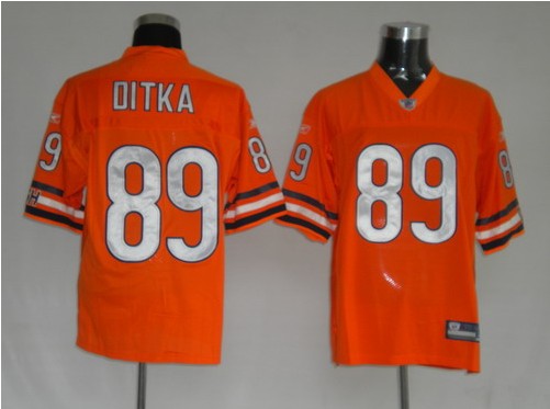 Bears 89 Mike Ditka Orange Jerseys