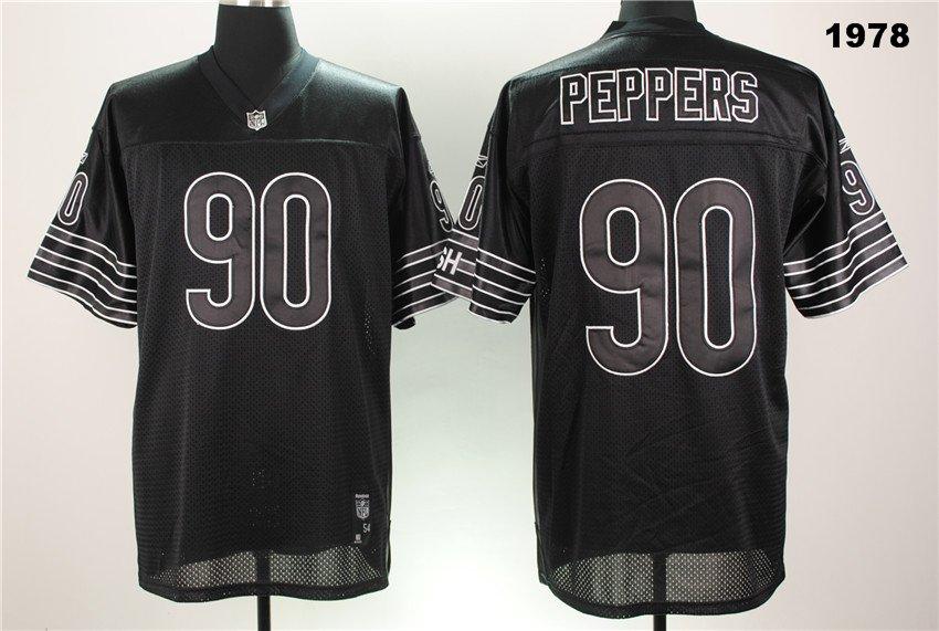 Bears 90 Peppers Black Jerseys