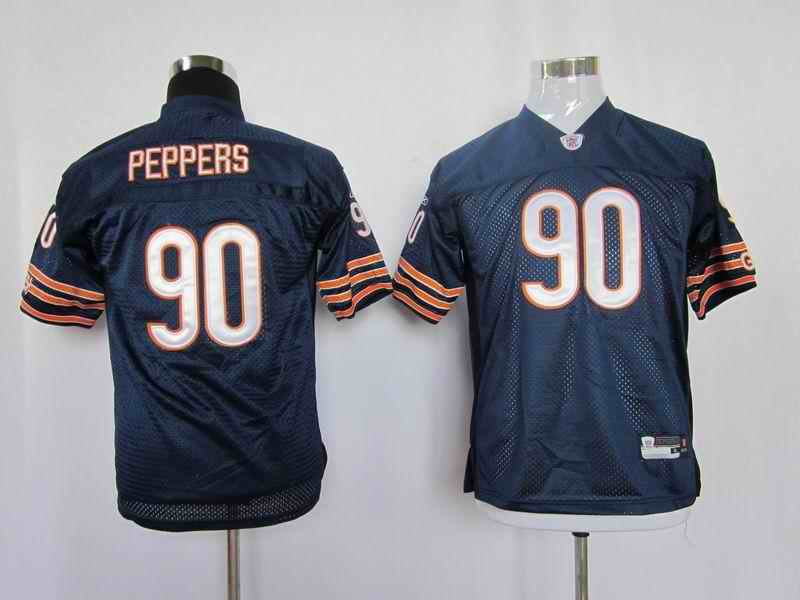Bears 90 Peppers blue kids Jersey