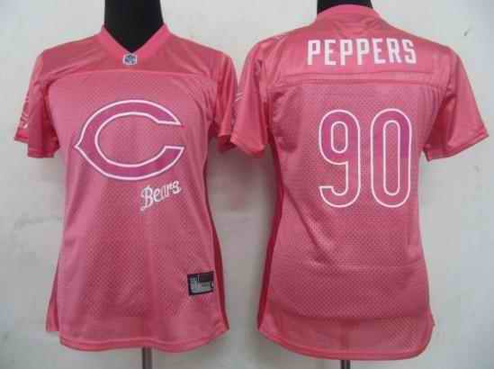 Bears 90 Peppers pink 2011 fem fan women Jerseys