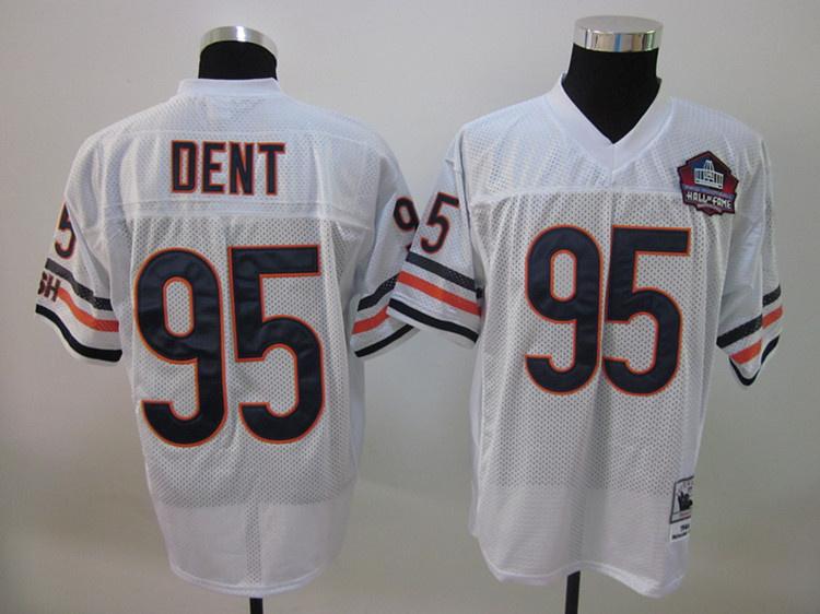 Bears 95 Dent White Hall of Fame Jerseys