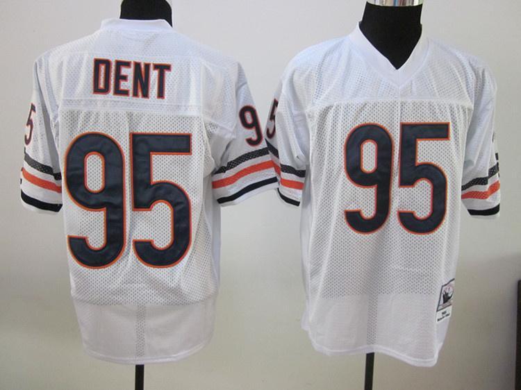 Bears 95 Dent White Jerseys