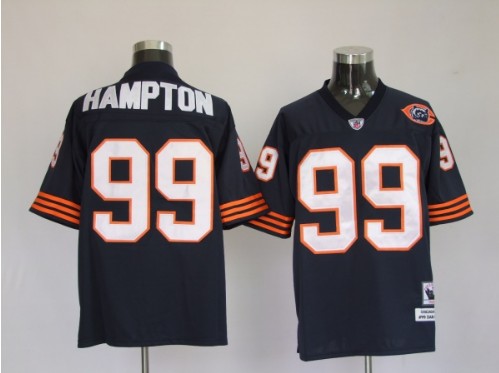 Bears 99 Hampton Blue Big Number Throwback Jerseys