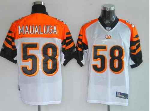 Bengals 58 Maualuga White Jerseys