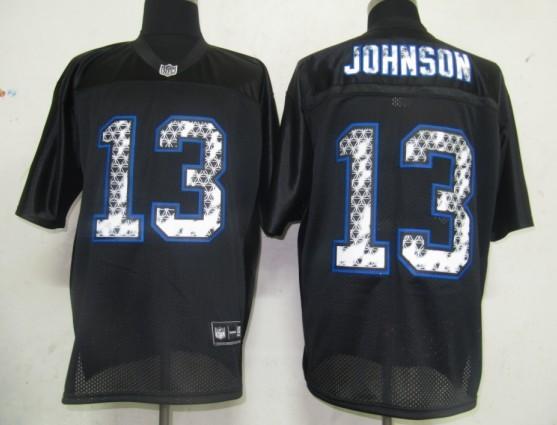 Bills 13 Johnson Black United Sideline Jerseys