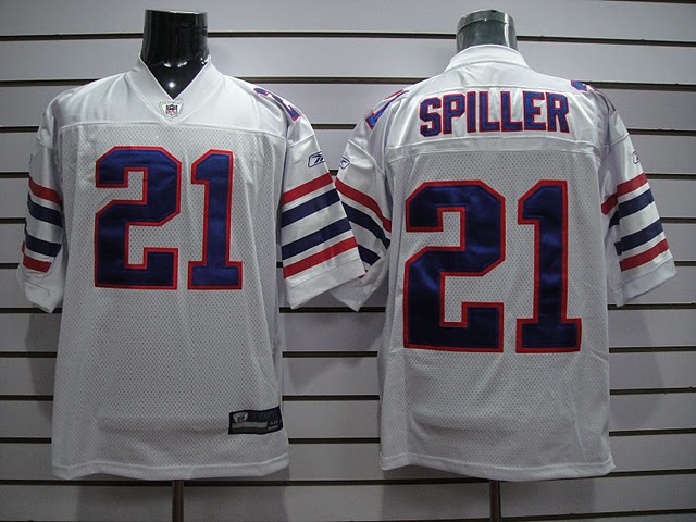 Bills 21 C.J Spiller All White Jerseys