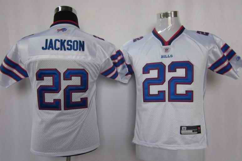 Bills 22 Jackson white kids Jerseys