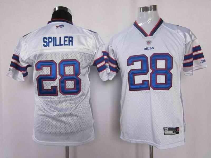Bills 28 Spiller white kids Jerseys