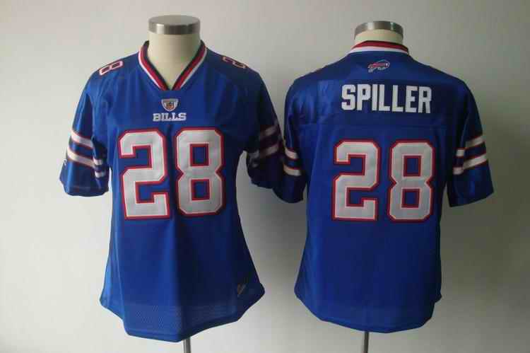 Bills 28 Spillers blue team women Jerseys