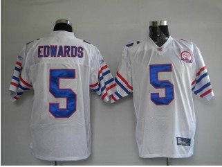 Bills 5 Trent Edwards White 50th Anniversary Jerseys