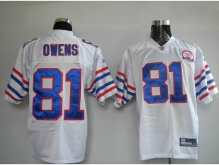 Bills 81 Terrel Owens White AFL 50th Annivery Jerseys
