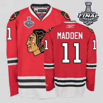 Blackhawks 11 John Madden Red With 2013 Stanley Cup Finals Jerseys