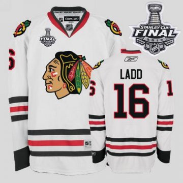 Blackhawks 16 Andrew Ladd White With 2013 Stanley Cup Finals Jerseys - Click Image to Close