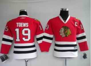 Blackhawks 19 Toews Red Youth Jersey