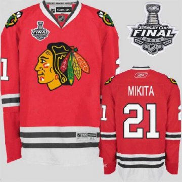 Blackhawks 21 Stan Mikita Red With 2013 Stanley Cup Finals Jerseys