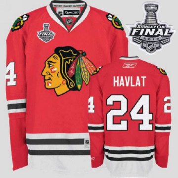 Blackhawks 24 Martin Havlat Red With 2013 Stanley Cup Finals Jerseys - Click Image to Close
