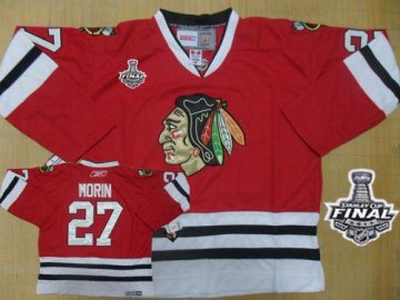 Blackhawks 27 Morin Red Throwback 2013 Stanley Cup Finals CCM Jerseys - Click Image to Close