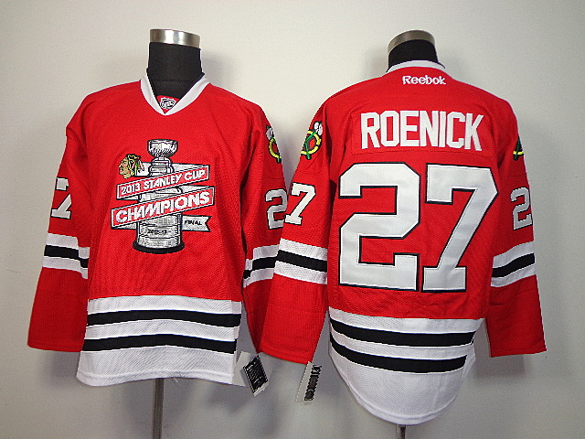 Blackhawks 27 Roenick 2013 Stanley Cup Champions Red Jerseys