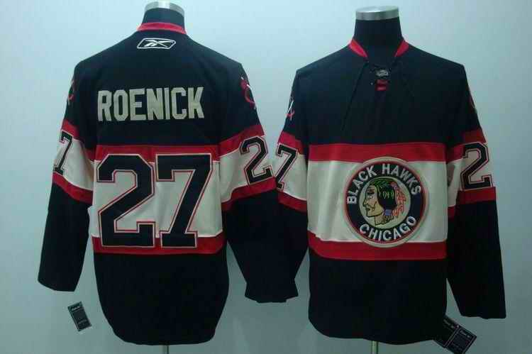 Blackhawks 27 Roenick black new 3rd Jerseys