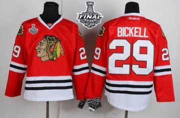 Blackhawks 29 Bryan Bickell Red With 2013 Stanley Cup Finals Jerseys - Click Image to Close