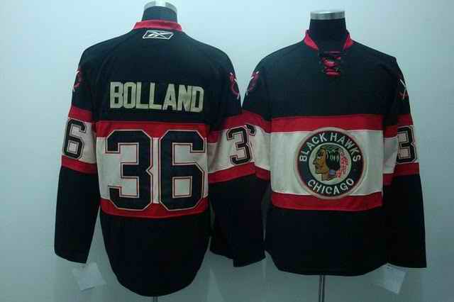 Blackhawks 36 Bolland black New 3rd jerseys