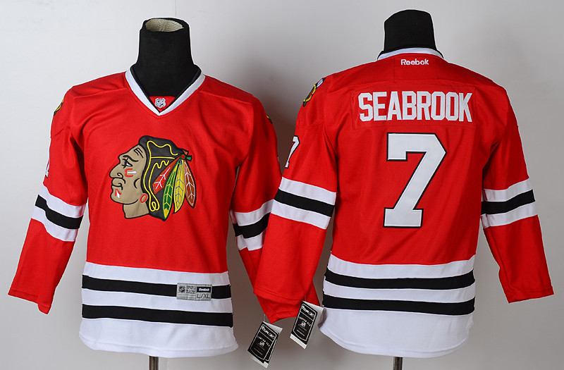 Blackhawks 7 Seabrook Red Youth Jersey