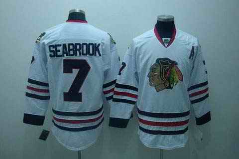 Blackhawks 7 Seabrook white Jerseys