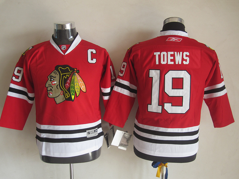Blackhawks Toews 19 Red Youth Jersey