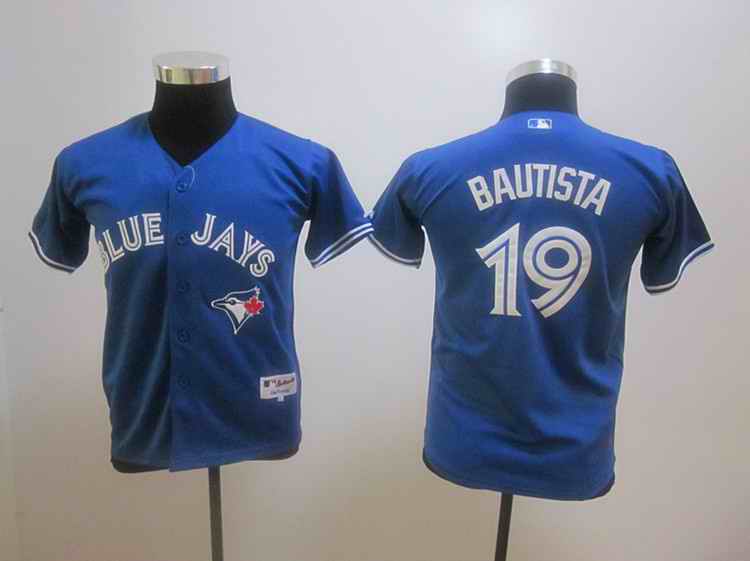 Blue Jays 2012 19 Jose Bautista blue youth Jersey - Click Image to Close