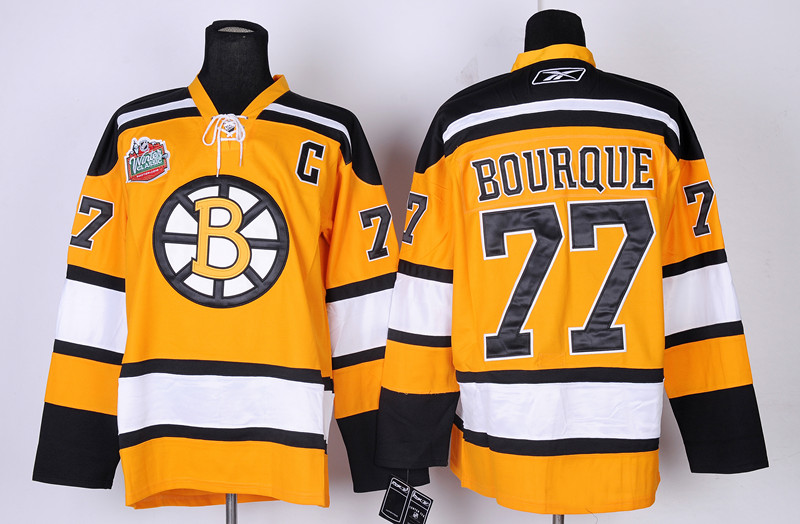 Boston Bruins 77 Raymond Bourque Orange Classic Jerseys