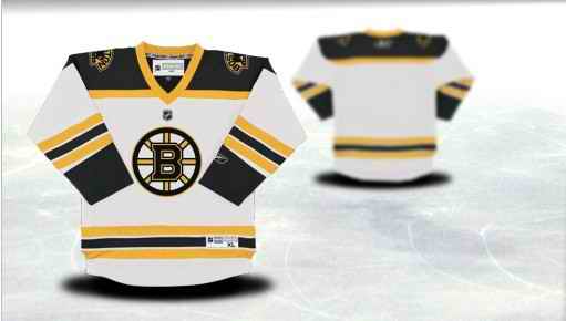 Boston Bruins Youth Customized White Jersey